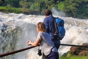Murchison Falls 3 people in foreground